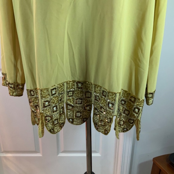 Midnight Velvet Sequin Y2K Gold Beaded Vintage 2 Piece Jacket Size XL - Picture 6 of 10